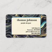 Zeitgenössischer Rauchschlauch Abstrakt Visitenkarte (Rückseite)