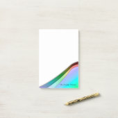 Zeitgenössischer Regenbogen Post-it Klebezettel (Auf Schreibtisch)