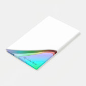 Zeitgenössischer Regenbogen Post-it Klebezettel (angewinkelt)