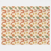 Zeitgenössischer Rust Sage Boho Formen Decke Gesch (Vorderseite (Horizontal))