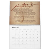 Zeitgenössischer Schrifts-Kunst-Kalender Kalender (Mär 2027)