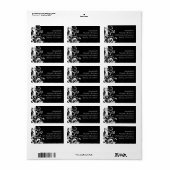 Zeitgenössischer Schwarz-Weiß-Swirl Adressaufkleber (Vorne)