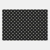 Zeitgenössischer schwarz-weiß-zeitloser Polka-Dot Geschenkpapier Set (Vorderseite)