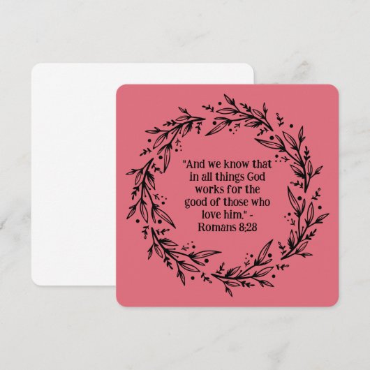 Zeitgenössischer Schwarzer Blumenreath Religious B (Vorne/Hinten)