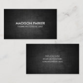Zeitgenössischer Schwarzer Texturhintergrund Visitenkarte (Vorne/Hinten)