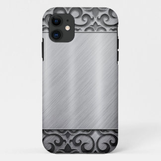 Zeitgenössischer silberner metallischer Case-Mate iPhone hülle