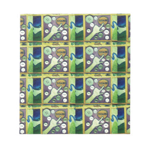 Zeitgenössischer Spaß-Mosaik-Kunst-Druck – Ein Spi Notizblock