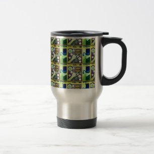 Zeitgenössischer Spaß-Mosaik-Kunst-Druck – Ein Spi Reisebecher