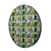 Zeitgenössischer Spaß Mosaikkunst Print - Eine spi Dartscheibe (Vorderseite rechts)