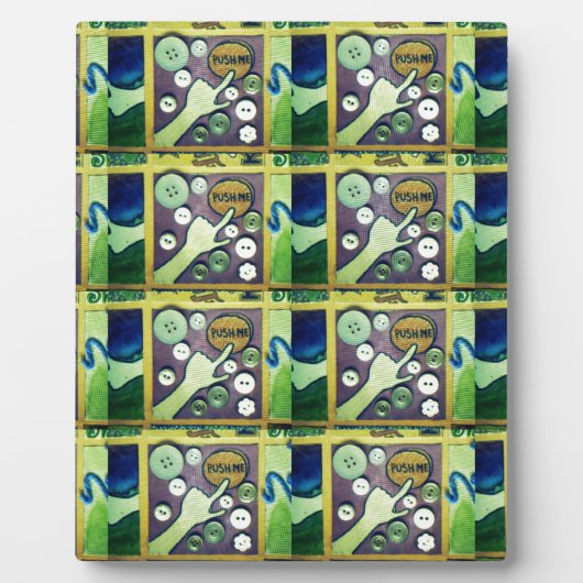 Zeitgenössischer Spaß Mosaikkunst Print - Eine spi Fotoplatte (Vorderseite)