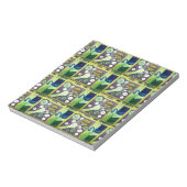 Zeitgenössischer Spaß Mosaikkunst Print - Eine spi Notizblock (Rotiert)