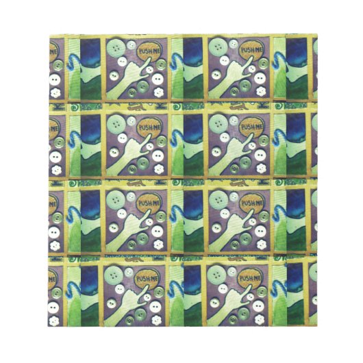 Zeitgenössischer Spaß Mosaikkunst Print - Eine spi Notizblock (Vorderseite)