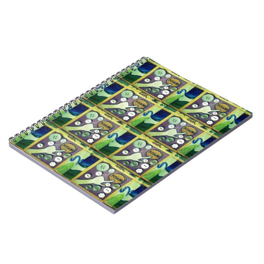 Zeitgenössischer Spaß Mosaikkunst Print - Eine spi Notizblock (Linke Seite)