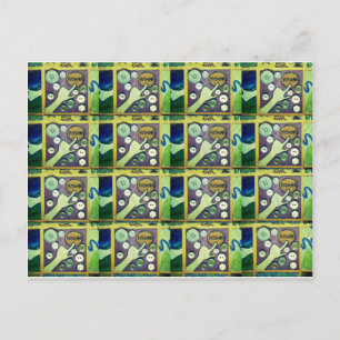 Zeitgenössischer Spaß Mosaikkunst Print - Eine spi Postkarte