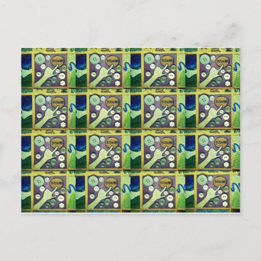 Zeitgenössischer Spaß Mosaikkunst Print - Eine spi Postkarte (Vorderseite)