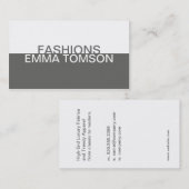 Zeitgenössischer Stil (grau) Visitenkarte (Vorne/Hinten)