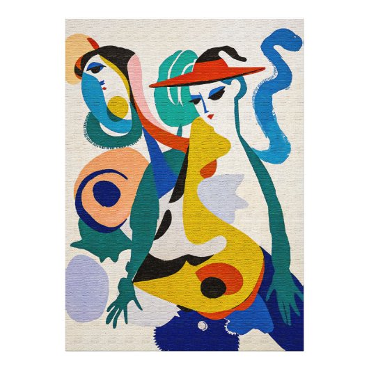 Zeitgenössischer Surrealismus Farbige Geometrische Fotodruck (Vorne)