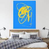 Zeitgenössischer Tanz Stretched Canvas Print Leinwanddruck (Insitu (Schlafzimmer))