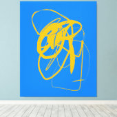 Zeitgenössischer Tanz Stretched Canvas Print Leinwanddruck (Insitu (Holzboden))