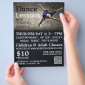 Zeitgenössischer Tänzer, Tanzkurse für Werbung Flyer (Hand)