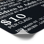 Zeitgenössischer Tänzer, Tanzkurse für Werbung Poster (Ecke)