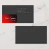 Zeitgenössischer Trend Grau Rot Charming Business Visitenkarte (Vorne/Hinten)