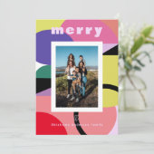 Zeitgenössischer Urlaub mit 2 Fotos Feiertagskarte (Stehend Vorderseite)