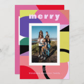 Zeitgenössischer Urlaub mit 2 Fotos Feiertagskarte (Vorne/Hinten)