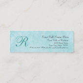 Zeitgenössischer Vogel'n-Wirbels-blaue Mini Visitenkarte (Rückseite)