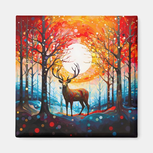 Zeitgenössischer Wald Magnet (Vorne)