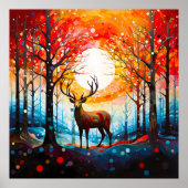 Zeitgenössischer Wald Poster (Vorne)