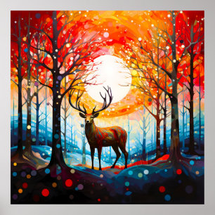 Zeitgenössischer Wald Poster