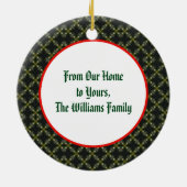 Zeitgenössischer Weihnachtsbaum mit Diamantmuster Keramik Ornament (Hinten)