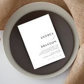 Zeitgenössischer weißer QR-Code in einer Hochzeit Einladung