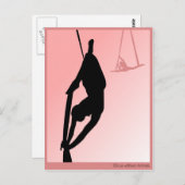 Zeitgenössischer Zirkus, zwei Mädchen Silhouette Postkarte (Vorne/Hinten)