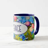 Zeitgenössisches Abfragen mit Text Tasse (VorderseiteRechts)