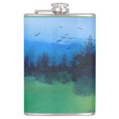 zeitgenössisches abstraktes Design der farbenpräch Flachmann (Vorderseite)