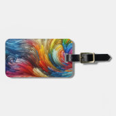 Zeitgenössisches Abstraktes Funkspektrum Gepäckanhänger (Vorderseite horizontal)