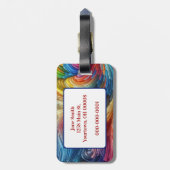 Zeitgenössisches Abstraktes Funkspektrum Gepäckanhänger (Rückseite vertikal)