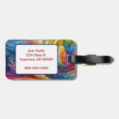 Zeitgenössisches Abstraktes Funkspektrum Gepäckanhänger (Rückseite horizontal)