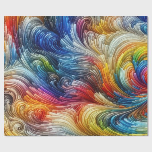 Zeitgenössisches Abstraktes Funkspektrum Geschenkpapier (Flach)