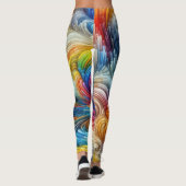 Zeitgenössisches Abstraktes Funkspektrum Leggings (Rückseite)