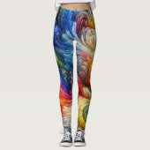 Zeitgenössisches Abstraktes Funkspektrum Leggings (Vorderseite)