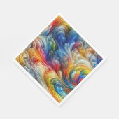 Zeitgenössisches Abstraktes Funkspektrum Serviette (Ecke)