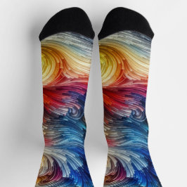 Zeitgenössisches Abstraktes Funkspektrum Socken