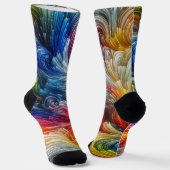 Zeitgenössisches Abstraktes Funkspektrum Socken (Gewinkelt)
