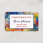 Zeitgenössisches Abstraktes Funkspektrum Visitenkarte (Vorderseite)