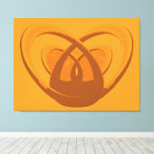 Zeitgenössisches abstraktes Herz im Herzen  Leinwanddruck (Insitu (Holzboden))