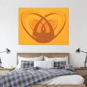 Zeitgenössisches abstraktes Herz im Herzen  Leinwanddruck (Insitu (Schlafzimmer))