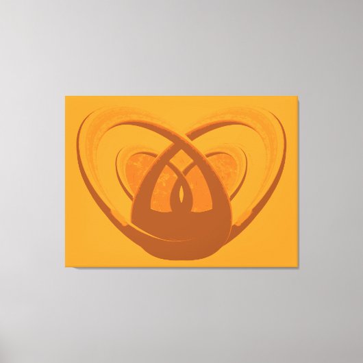 Zeitgenössisches abstraktes Herz im Herzen  Leinwanddruck (Vorderseite)